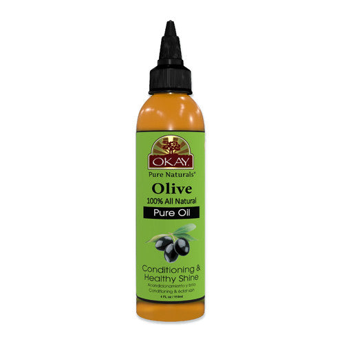 Okay 100% Pure Olive Oil for Hair and Skin, 4 Oz